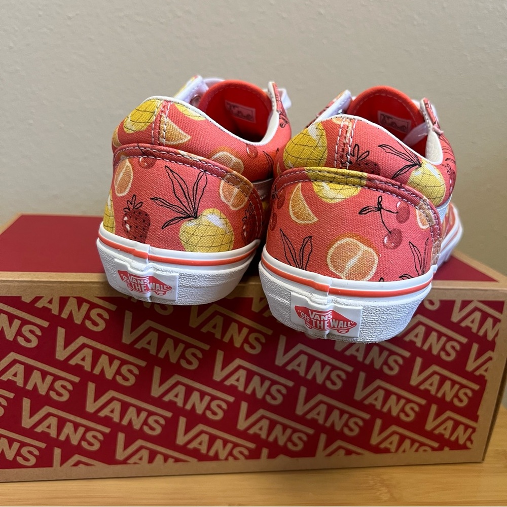 Vans Orange Pineapple Print Old Skool Sneakers - Picture 5 of 6